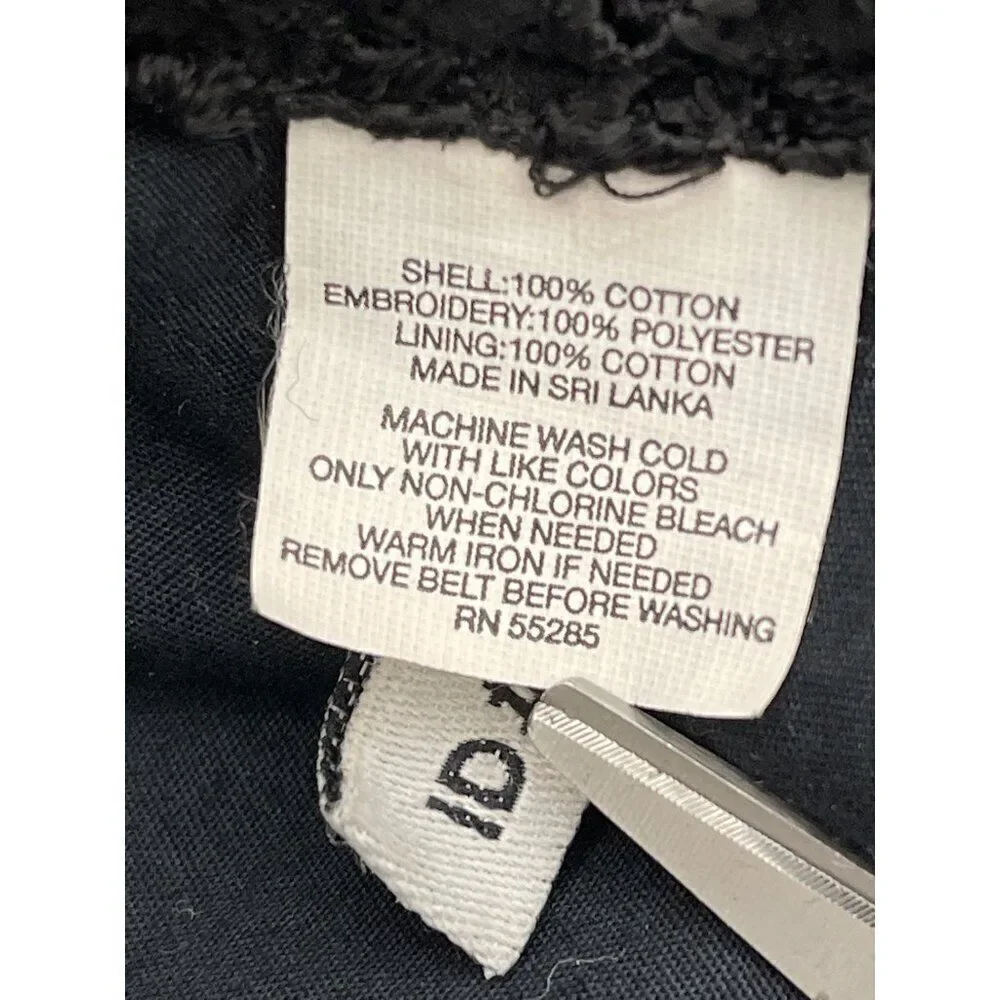 Express Design Studio Women Black Eyelet Shorts Size 6